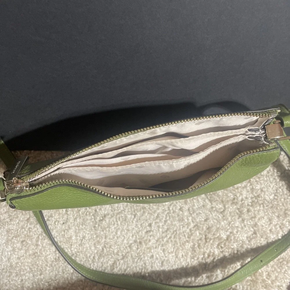 Kate Spade Olive Green‎ Pebbled Leather Shoulder Bag